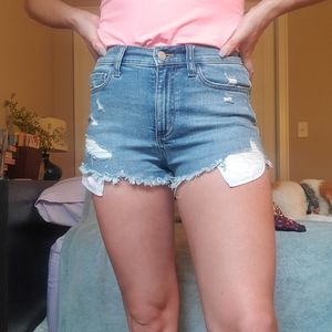 Victorias Secret Pink Distressed Denim Shorts 4
